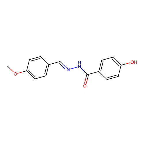 4-Hydroxybenzoic (4-methoxybenzylidene)hydrazide structure