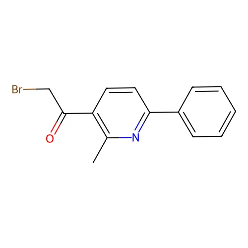 2-Bromo-1-(2-methyl-6-phenylpyridin-3-yl)ethanone structure