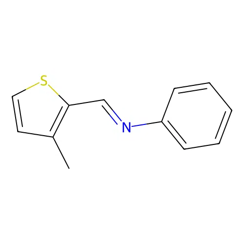 3-Methylthiophene-2-aldehyde phenylimine structure