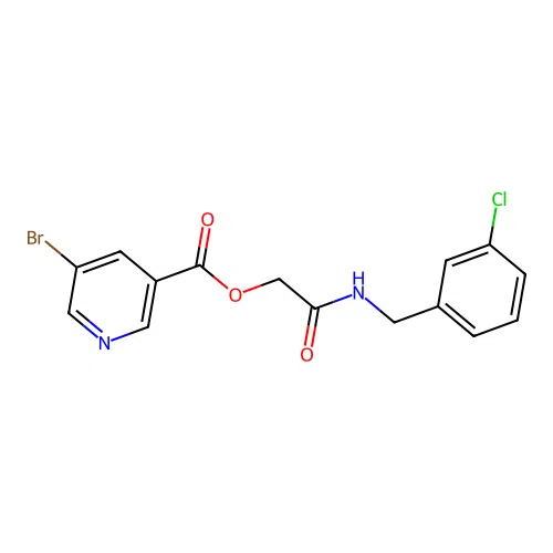 2-[(3-Chlorobenzyl)amino]-2-oxoethyl 5-bromopyridine-3-carboxylate structure