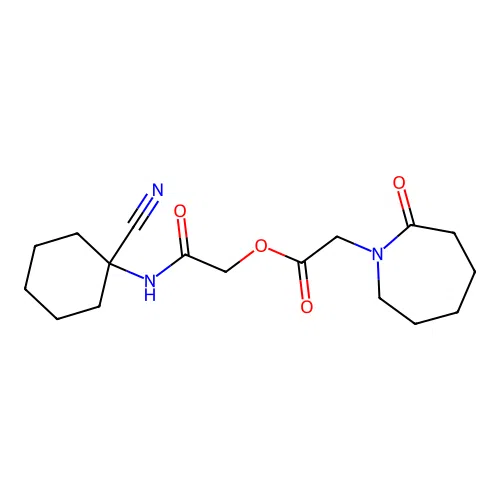 [2-[(1-Cyanocyclohexyl)amino]-2-oxoethyl] 2-(2-oxoazepan-1-yl)acetate structure