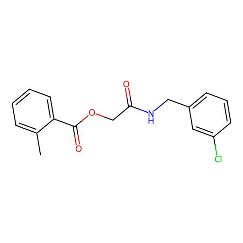 2-((3-Chlorobenzyl)amino)-2-oxoethyl 2-methylbenzoate structure