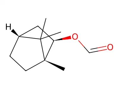 [(2S)-1,7,7-trimethyl-2-bicyclo[2.2.1]heptanyl] formate structure