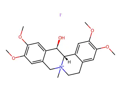 N-Methyl (+-)-13-alpha-hydroxyxylopinine iodide (alpha) structure