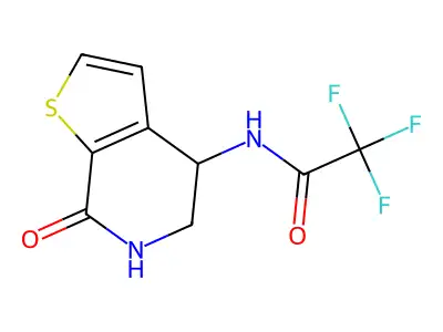 2,2,2-trifluoro-N-(7-oxo-4,5,6,7-tetrahydrothieno[2,3-c]pyridin-4-yl)acetamide structure