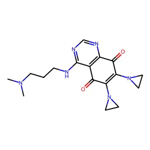 6,7-Bis(1-aziridinyl)-4-((3-(dimethylamino)propyl)amino)-5,8-quinazolinedione structure