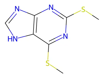 1H-Purine, 2,6-bis(methylthio)- structure