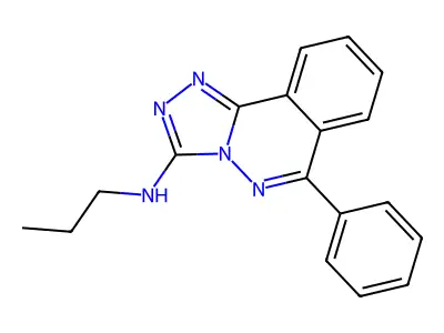 1,2,4-Triazolo(3,4-a)phthalazine, 6-phenyl-3-(propylamino)- structure