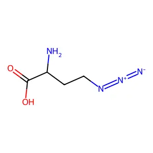 Butanoic acid, 2-amino-4-azido-, (+-)- structure