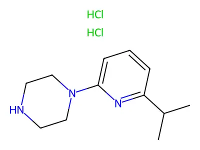 Piperazine, 1-(6-(1-methylethyl)-2-pyridinyl)-, dihydrochloride structure