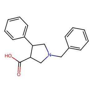 1-benzyl-4-phenyl-pyrrolidine-3-carboxylic Acid structure