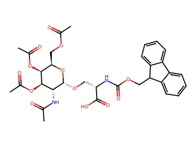 Fmoc-Ser(GalNAc(Ac)-beta-D)-OH structure