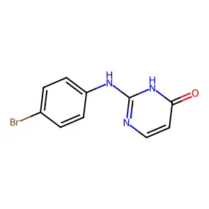 2-(4-bromoanilino)-4(3H)-pyrimidinone structure