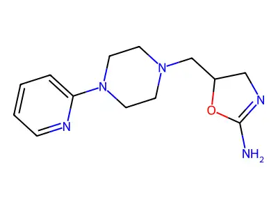 2-Oxazolamine, 4,5-dihydro-5-((4-(2-pyridinyl)-1-piperazinyl)methyl)- structure