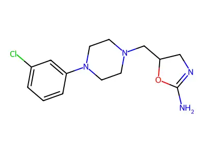 2-Oxazolamine, 4,5-dihydro-5-((4-(3-chlorophenyl)-1-piperazinyl)methyl)- structure