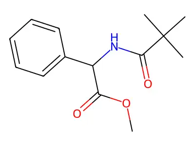 (2,2-Dimethyl-propionylamino)-phenyl-acetic acid methyl ester structure