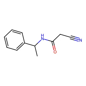 2-cyano-N-[(1R)-1-phenylethyl]acetamide structure