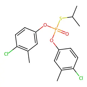 Phosphorothioic acid, O,O-bis(4-chloro-3-methylphenyl) S-(1-methylethyl) ester structure