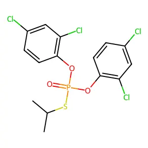 Phosphorothioic acid, O,O-bis(2,4-dichlorophenyl) S-(1-methylethyl) ester structure