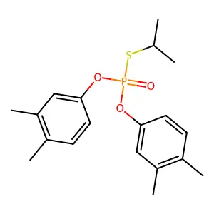 Phosphorothioic acid, O,O-bis(3,4-dimethylphenyl) S-(1-methylethyl) ester structure