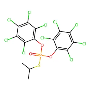 Phosphorothioic acid, S-(1-methylethyl) O,O-bis(pentachlorophenyl) ester structure