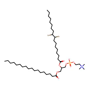 1-Oleoyl-2-(9,10-dibromostearoyl)phosphatidylcholine structure