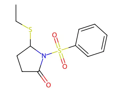 2-Pyrrolidinone, 5-(ethylthio)-1-(phenylsulfonyl)- structure