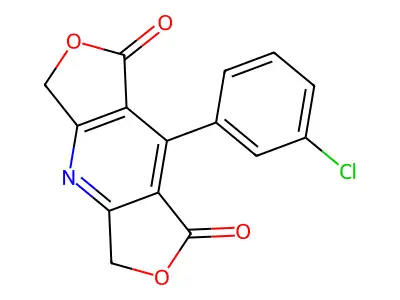 1H,3H-Difuro(3,4-b:3',4'-e)pyridine-1,7(5H)-dione, 8-(3-chlorophenyl)- structure