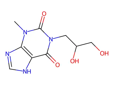 1-(2,3-Dihydroxypropyl)-3-methyl-3,9-dihydro-1H-purine-2,6-dione structure