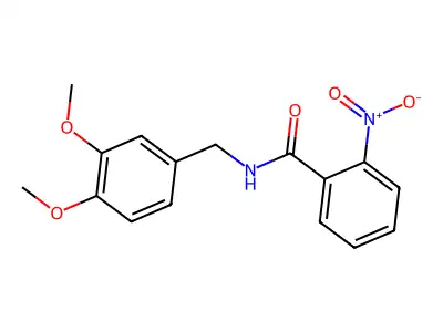 N-[(3,4-dimethoxyphenyl)methyl]-2-nitrobenzamide structure