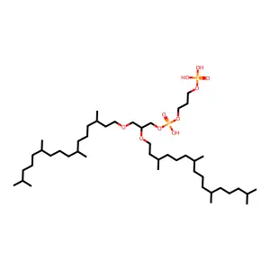 2,3-Diphytanyl-sn-glycero-1-phospho-1'-propanediol 3'-phosphate structure