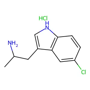3-(2-Aminopropyl)-5-chloroindole hydrochloride structure
