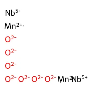 Manganese niobium oxide (MnNb2O6) structure