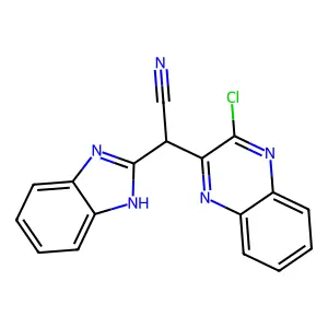 1h-Benzimidazol-2-yl(3-chloroquinoxalin-2-yl)acetonitrile structure