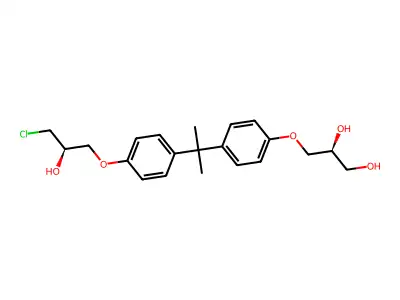 BADGE-HCl-H2O structure