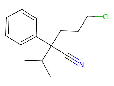 5-Chloro-2-isopropyl-2-phenylvaleronitrile structure