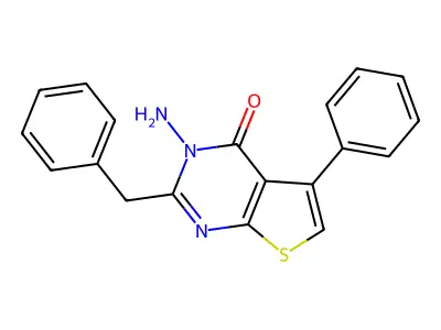 Thieno(2,3-d)pyrimidin-4(3H)-one, 3-amino-5-phenyl-2-(phenylmethyl)- structure