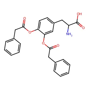 L-3,4-(dioxyphenylacetyl)phenylalanine structure