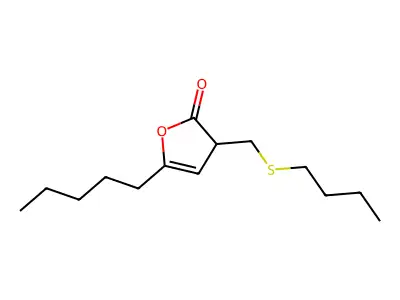 2(3H)-Furanone, 3-((butylthio)methyl)-5-pentyl- structure