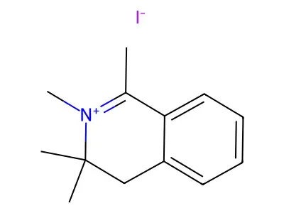 Isoquinolinium, 3,4-dihydro-1,2,3,3-tetramethyl-, iodide structure