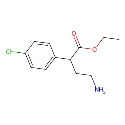 Ethyl 4-amino-2-(4-chlorophenyl)butanoate structure