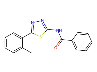 N-[5-(2-methylphenyl)-1,3,4-thiadiazol-2-yl]benzamide structure