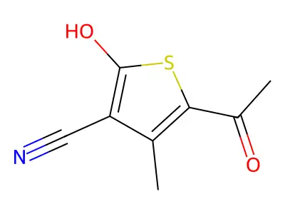 5-Acetyl-2-hydroxy-4-methylthiophene-3-carbonitrile structure
