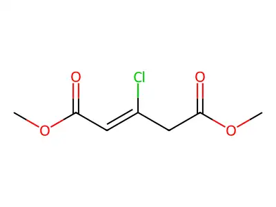 2-Pentenedioic acid, 3-chloro-, dimethyl ester, (E)- structure