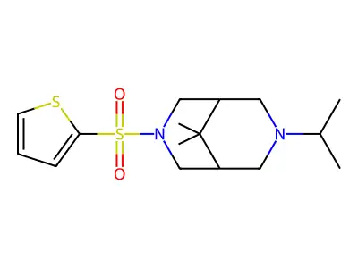 9,9-Dimethyl-3-(1-methylethyl)-7-(2-thienylsulfonyl)-3,7-diazabicyclo(3.3.1)nonane structure
