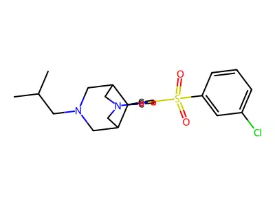 Spiro(cyclohexane-1,9'-(3,7)diazabicyclo(3.3.1)nonane), 3'-((3-chlorophenyl)sulfonyl)-7'-(2-methylpropyl)- structure