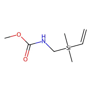 Vinyldimethyl(carbomethoxyaminomethyl)silane structure