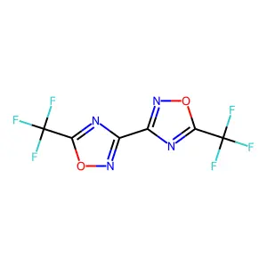 5,5'-bis(trifluoromethyl)-3,3'-bi-1,2,4-oxadiazole structure