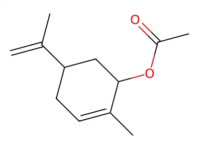 2-Cyclohexen-1-ol, 2-methyl-5-(1-methylethenyl)-, 1-acetate, (1R,5R)-rel- structure