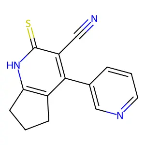 2-mercapto-4-pyridin-3-yl-6,7-dihydro-5H-cyclopenta[b]pyridine-3-carbonitrile structure